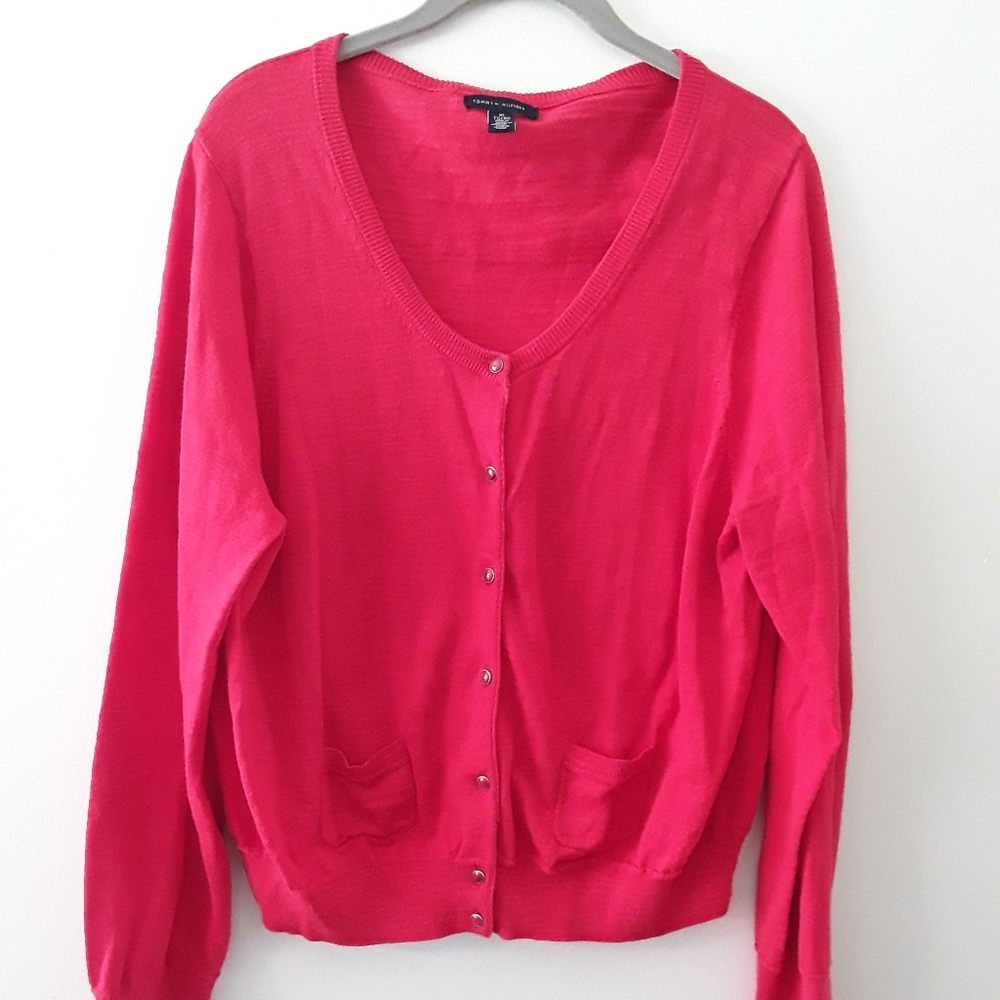 Tommy red cardigan